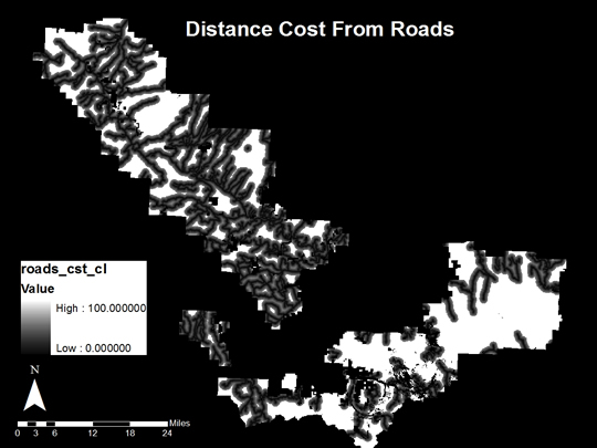 Distance Cost from Roads