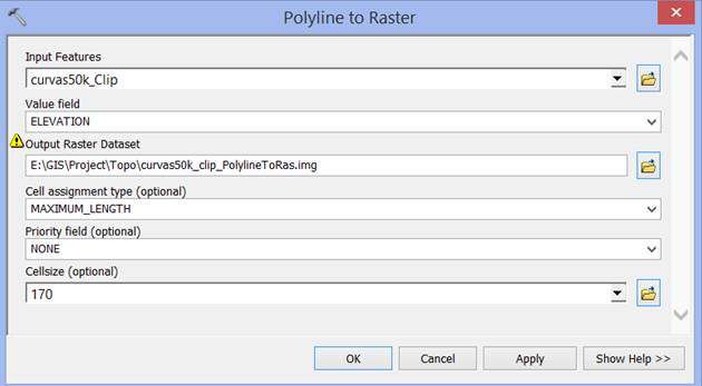 Polyline to raster